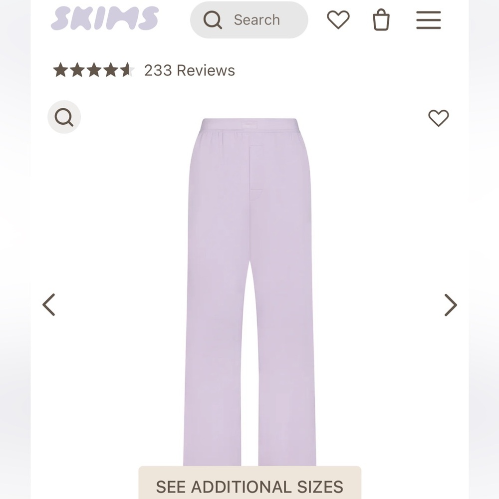 SKIMS | BOYFRIEND LOOSE PANT |
LILY / medium | NWT